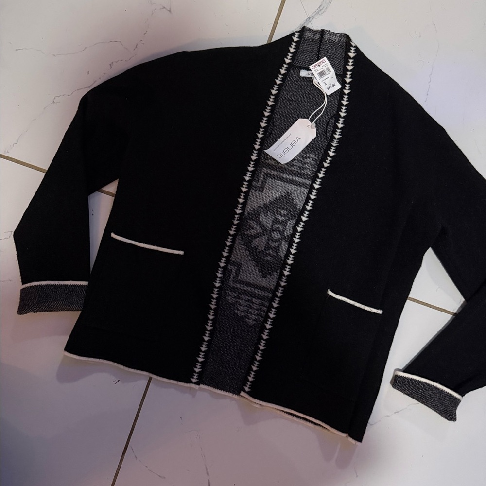 Western Black and White Women's Sweater